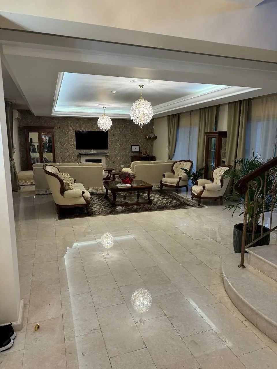 Interior hall and living space inside The Cyprus Villa