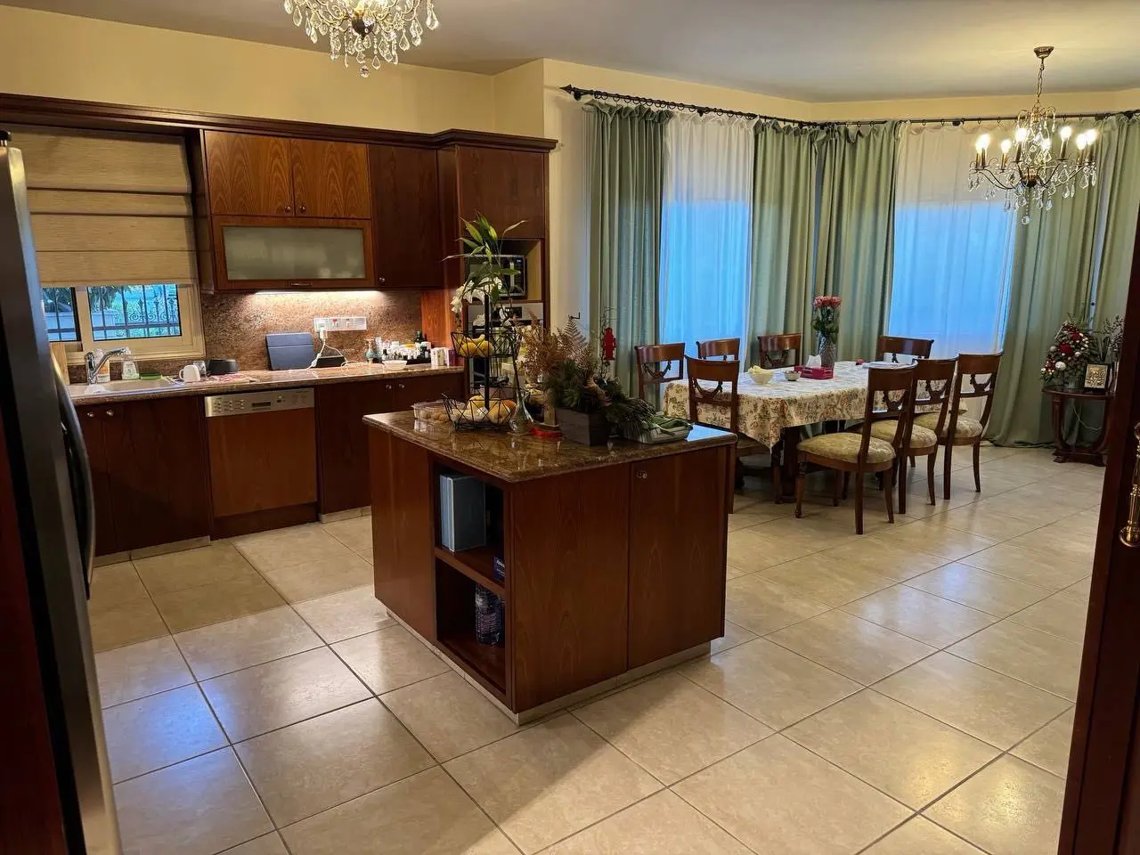 Spacious kitchen and dining area at The Cyprus Villa